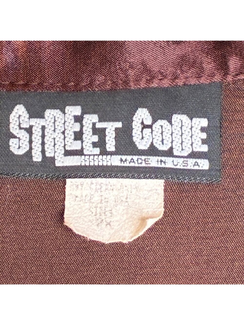 Street Code Women's Brown Satin Button Up Shirt Long Sleeve Blouse Size 2X USA - Picture 6 of 8